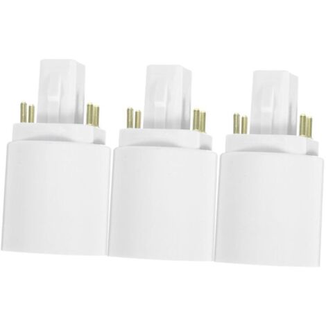3 pièces Adaptateur Culot à Quatre Broches vers Douille E27 Convertisseur LED Installation Facile Connexion Stable Compatible Ampoules pour Maison et Bureau 3 pcs Adapté Tension
