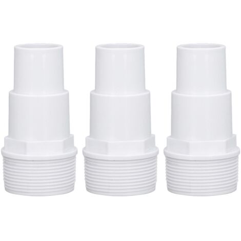 3 Pièces Adaptateur de Raccord Fileté Externe G1‑1/2 pour Piscine Hors‑Sol, Pompe, Filtre et Skimmer
