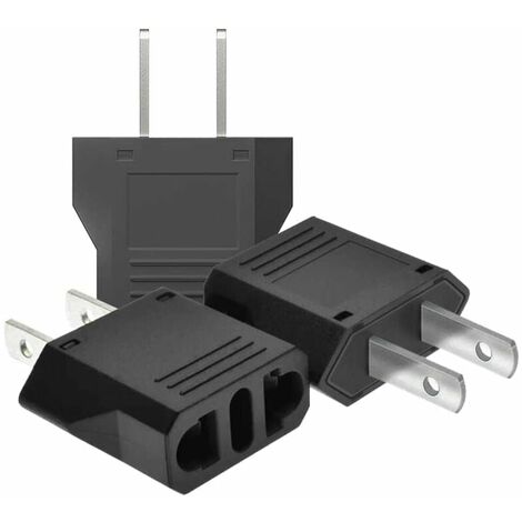 【3 pièces】 Adaptateur de Voyage,adaptateur prise france vers usa,adaptateur prise usa,adaptateur usa,adaptateur prise canada,Adaptateur Prise Universelle Americaine/Chine/Japon/Canada/Mexique