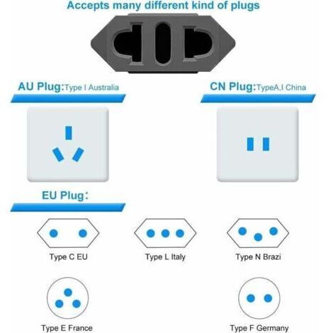 【3 pièces】 Adaptateur de Voyage,adaptateur prise france vers usa,adaptateur prise usa,adaptateur usa,adaptateur prise canada,Adaptateur Prise Universelle Americaine/Chine/Japon/Canada/Mexique