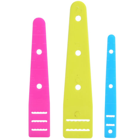 3 Pièces Aiguilles à Lacer Plastique Multicolores Outil de Tirage Plat pour Accessoires de Couture DIY
