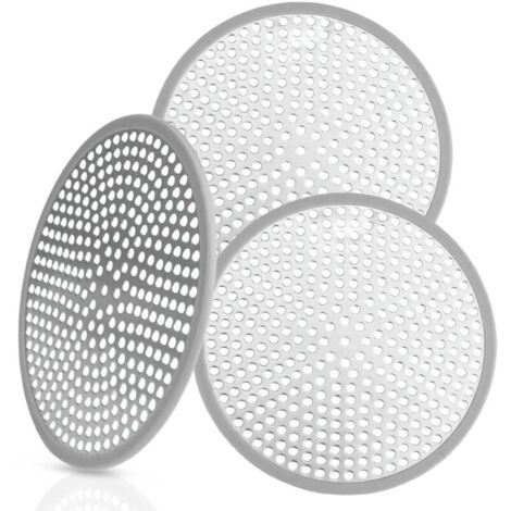 3 Pièces Attrape Cheveux Douche, Filtre Cheveux Douche Baignoire 118 mm/ 4,65", Grille Douche, Filtre Baignoire Anti Cheveux, Grille Baignoire Anti Cheveux, pour Cuisine, Salle de Bains Douche