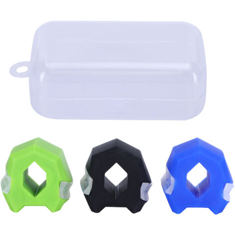 3 Pièces Balle de Massage Visage Mâchoire Silicone Exercice Forme Cou Portable Bleu Vert Noir