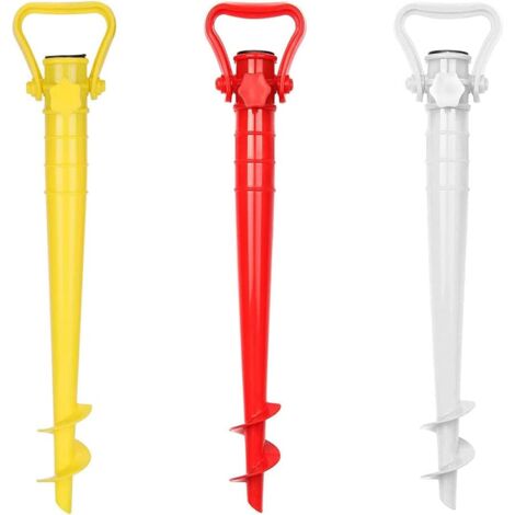 3 Pieces Beach Umbrella Holder, Umbrella Ground Anchor, Beach Umbrella Sand Anchor, for Garden Umbrella, Bird Feeders, Gazebo, Flags