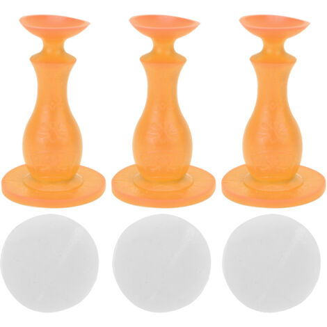 3 Pièces Bloque-Porte Lave-Linge Hublot, Support de Porte Antichoc en Caoutchouc pour Machine à Laver Orange