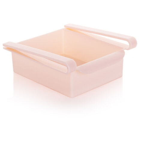 3 Pièces Boîte de Rangement Rétractable pour Réfrigérateur, Organisateur de Nourriture avec Tiroir, Conteneur de Conservation Fraîche, Panier pour Étagère de Frigo Rose