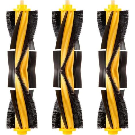 3 Pièces Brosses à Rouleaux Compatibles avec Robots Aspirateurs Ecovacs Deebot Ozmo T8 T9 T5 N5 N7 N8 Pro DX55 DX93 DJ65