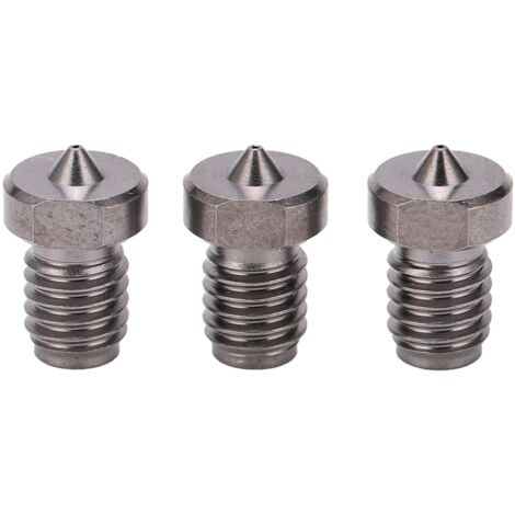 3 Pièces Buses d'Imprimante 3D en Acier Durci TT3D pour Filament 1.75mm, Dureté 50 Degrés, Accessoire 0.3mm