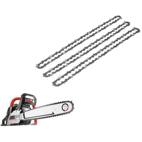 3 Pièces Chaînes de tronçonneuse de 3/8"LP 1,3 mm 45 maillons d'entraînement - pour ÉLagage Bois Branches D'arbres