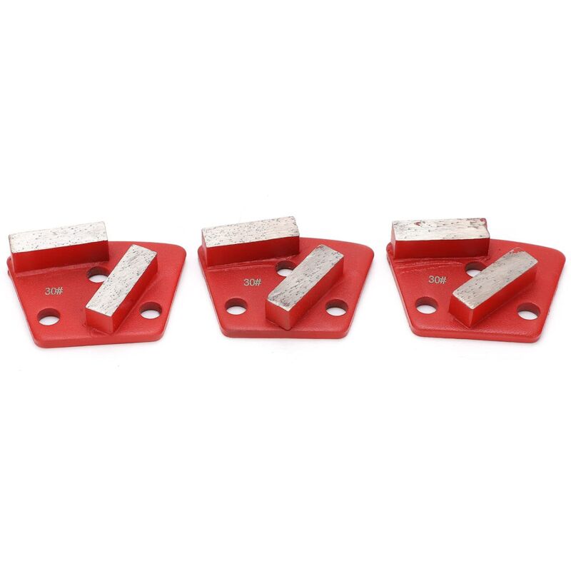 3 Pièces Chaussures de Meulage Diamantées, Disque de Meulage Diamant Trapézoïdal, Disque de Coupe Agressif en Béton avec 2 Dents Lues, Grains 30,