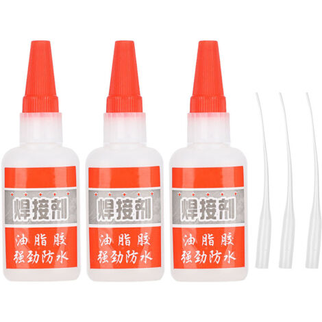 3 pièces Colle Forte pour Bijoux 50ml, Adhésif Étanche Réparation DIY