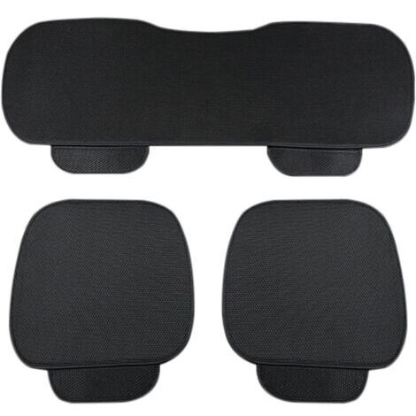 3 Pièces Coussin Siege Auto,Housse de Siege Voiture Universelle,Antidérapant Couvre Siege Auto,Confortable et Frais Couvre Siege Voiture,Protection Siege Auto,Soie Glacée,Noir