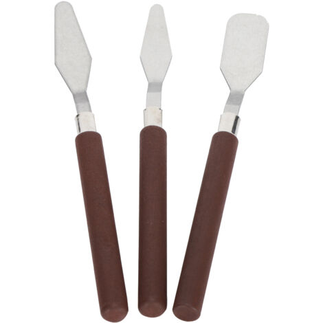 3 Pièces Couteau à Palette en Acier Inoxydable pour Peinture à l'Huile, Modelage et Sculpture