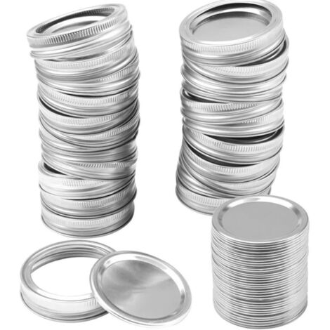 3 pièces couvercles métalliques 86 mm avec joints, large ouverture pour bocaux de conservation - parfaits pour maison et événements