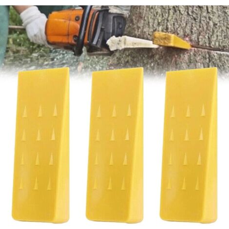 3 Pièces D'abattage pour Tronçonneuse, Coins D'abattage de Durables et Pratiques 15cm Coins de Coupe D'arbre pour Couper L'arbre pour la Foresterie pour L'abattage Contrôlé des Arbres