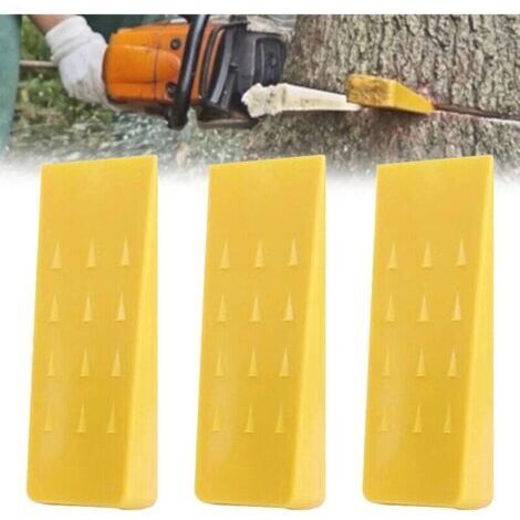3 Pièces D'abattage pour Tronçonneuse, Coins D'abattage de Durables et Pratiques 15cm Coins de Coupe D'arbre pour Couper L'arbre pour la Foresterie pour L'abattage Contrôlé des Arbres