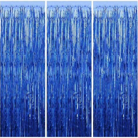3 pièces d'accessoires de décoration de rideau de gland en fil métallique de 1 m x 2 m
