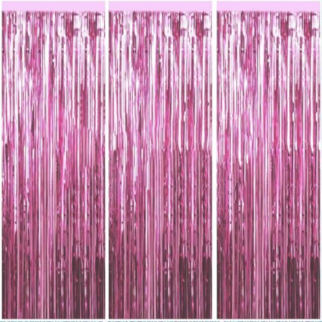 3 pièces d'accessoires de décoration de rideau de gland en fil métallique de 1 m x 2 m,