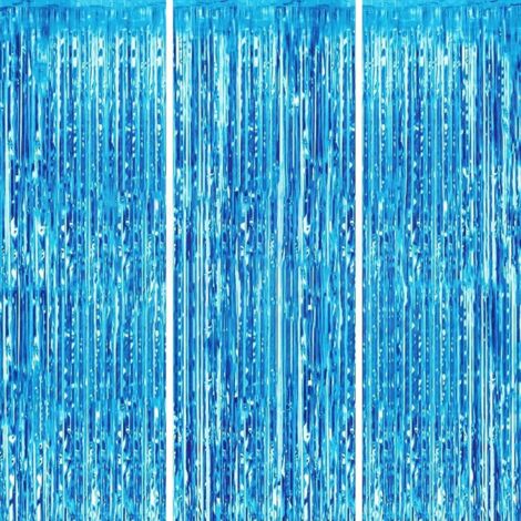 3 pièces d'accessoires de décoration de rideau de gland en fil métallique de 1 m x 2 m