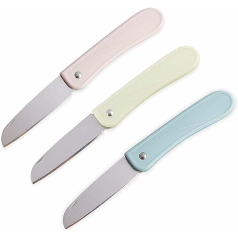 3 pièces de nouveau petit couteau de cuisine pliable, exquis et beau, petit et facile à transporter, adapté à la plupart des types