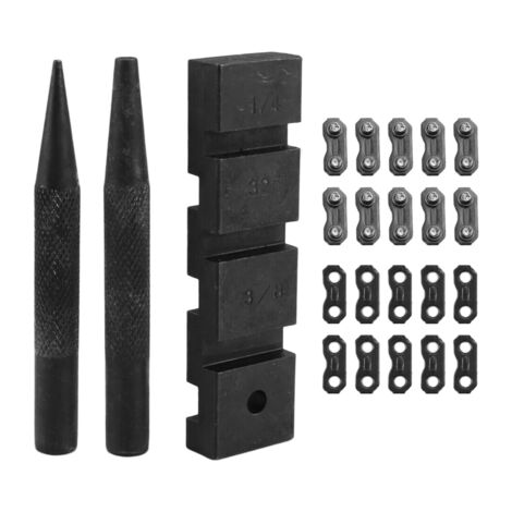 3 Pièces Disjoncteur Tronçonneuse Poche Réparation Scie à Chaîne Ensemble D'Outils avec 10 Ensembles 0,325 Pouces Maillons Jonction de