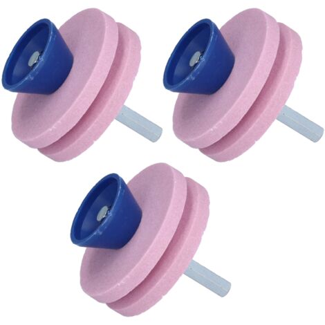 3 Pièces Disque Abrasif Double Face pour Affûteur de Lames de Tondeuse - Remplacement pour Affûteuse
