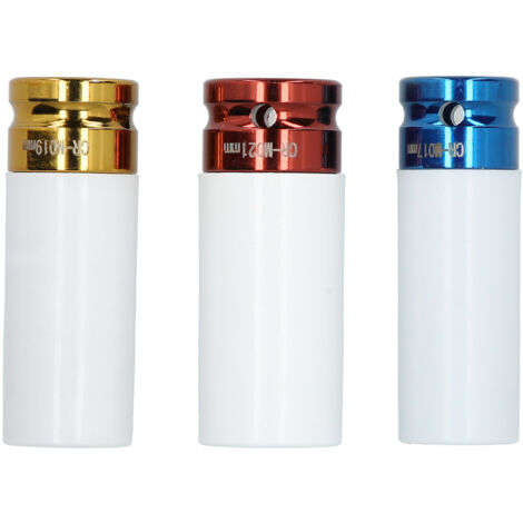 3 Pièces Douilles de Protection pour Pneus 1/2, Manchons Pneumatiques Colorés, Clés à Main Outils