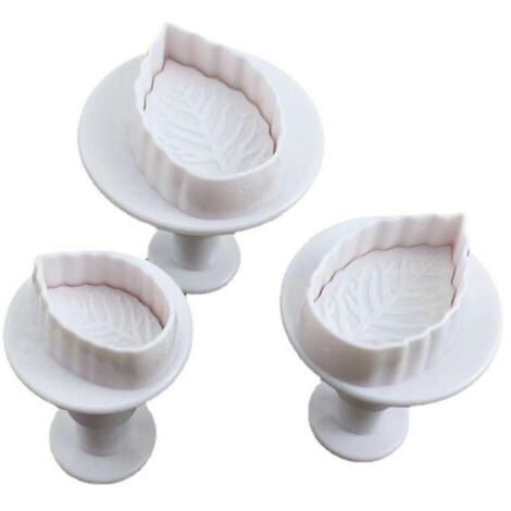 3 Pièces Emporte-Pièce Feuille de Rose pour Pâte à Biscuits DIY Accessoires de Pâtisserie