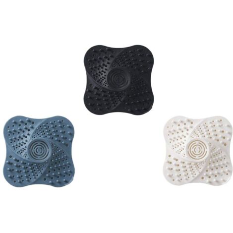 3 Pièces Évier de Sol Couvercle de Drain Bouchon de Cheveux Douche Drain Couvre Filtres à Cheveux pour Salle de Bain Baignoire Maison Cuisine
