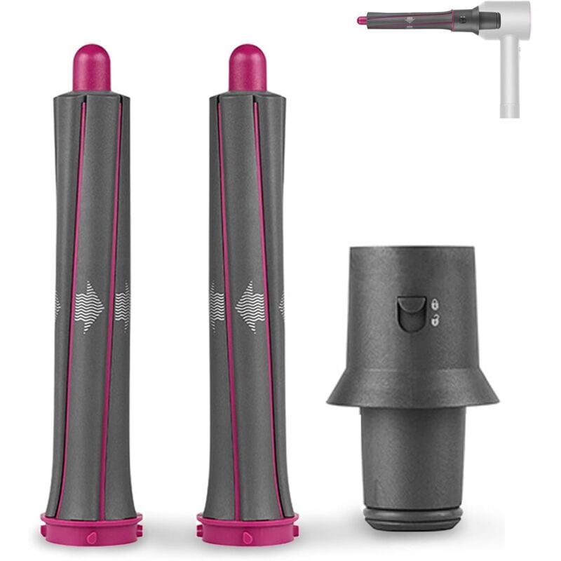 3 pièces fer à friser et adaptateur pour Dyson Supersonic sèche-cheveux, transformer le sèche-cheveux en bigoudi, 2 pièces 30mm fer à friser +