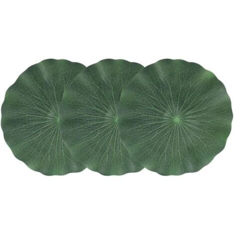 3 PièCes Feuille De Lotus SimuléE Plante Artificielle NéNuphar Guirlande De Feuilles De Lotus Ornements D'ÉTang De RéServoir Artificiel SimuléEs DéCor,28cm