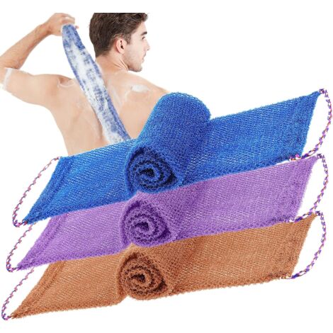 3 Pièces Filet Exfoliant éPonges Africaines éPonge de Bain Exfoliant Corps éPurateur Douche éPurateur