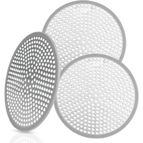 3 Pièces Filtres de Douche et Baignoire 120 mm – Grille Anti-Obstruction en Acier Inoxydable pour Évacuation Rapide
