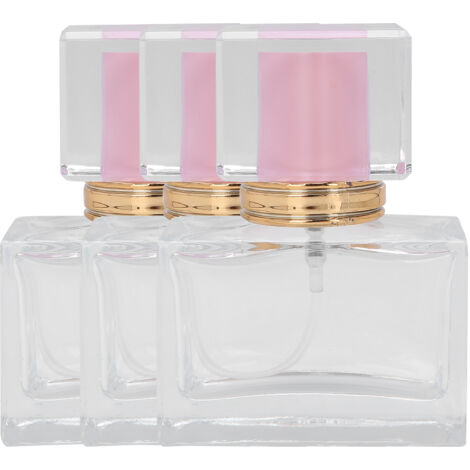 3 pièces Flacon Vide Parfum Verre Remplissable Atomiseur Spray Cosmétique Rose