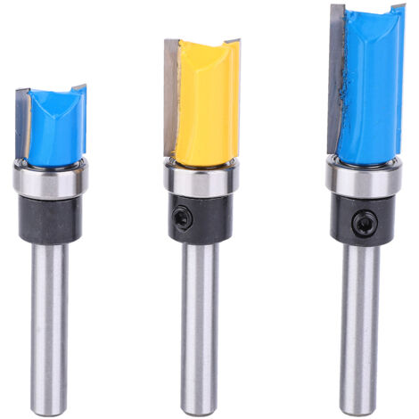 3 Pièces Fraise de Découpe 1/4 de Pouce pour Bois, Machine à Graver et Défonceuse