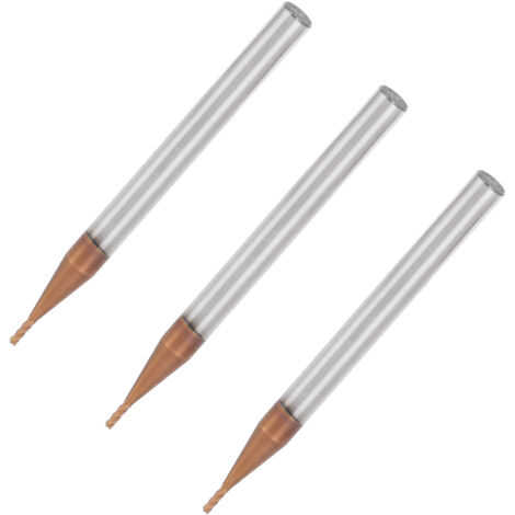 3 Pièces Fraises CNC 4 Dents en Acier Tungstène, Outils de Coupe pour Bois et Métal 1x50x4T