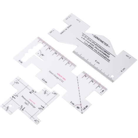 3 Pièces Gabarits de Couture pour Patchwork, Règles de Mesure et Outils de Tailleur pour la Couture et la Broderie