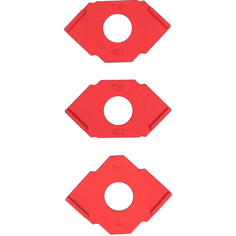 3 Pièces Gabarits de Routage pour Angles Rayonnés en Alliage d'Aluminium T10 T15 T20 T25 T30 T35