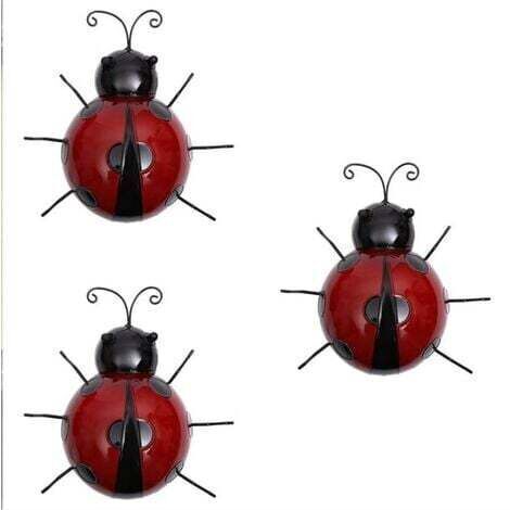 3 Pièces Individus Coccin en Fer Métal Animal Suspension Art Suspension Intérieur Jardin Extérieur Décoration Maison (10cm)