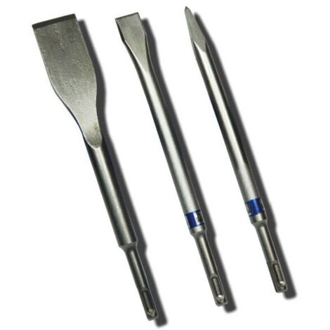 3 pièces it de burins (pour le béton et la maçonnerie, accessoires pour marteau burineur) Argent