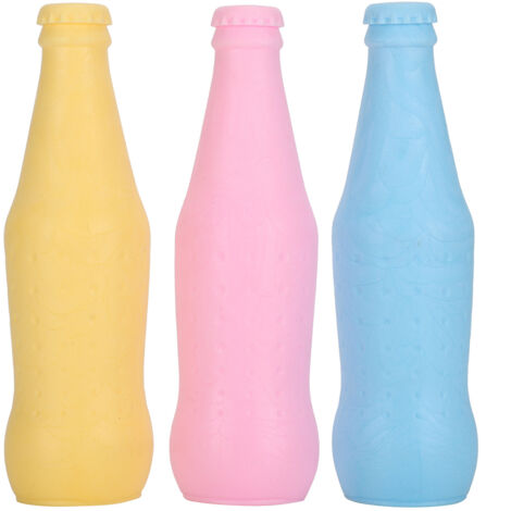 3 Pièces Jouet pour Chien en Forme de Bouteille de Coca, Nettoyant Dentaire Anti-Morsure pour Chien, Jouet à Mâcher en TPR Parfumé