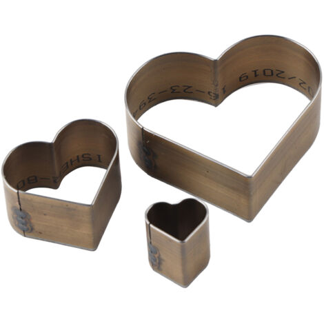 3 pièces Kit de Découpe Cuir DIY - Couteau, Emporte-pièce et Gabarit pour Forme Cœur