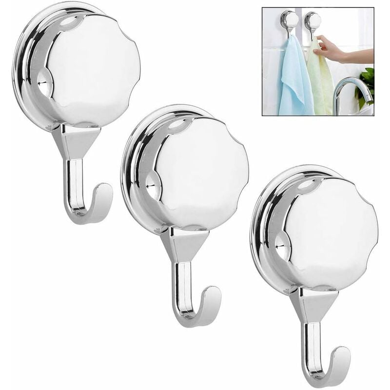 Osuper - Pcs Kitchen Suction Cup Hooks Suction Cup Hooks Wall Hooks Powerful Adhesive Hooks for Bathroom Front Doors