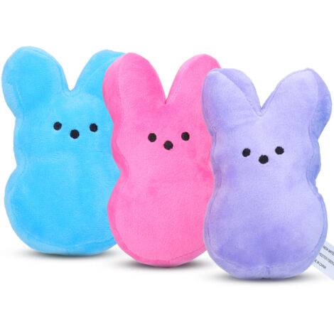 3 pièces Lapin en Peluche Mignon Jouet Doux Décoration Maison Enfant 15 cm
