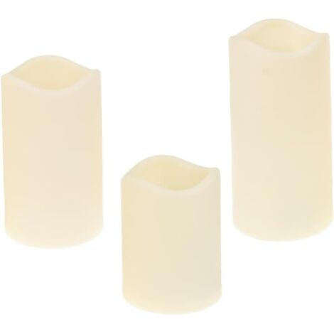 3 Pièces lumière de bougie menée bougies LED en cire