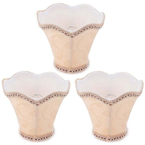 3 pièces lustre abat-jour moderne E14 ClipOn abat-jour en tissu pour hôtels KTV Clubs abricot