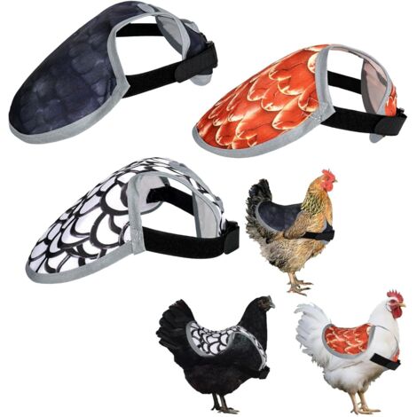 3 Pièces Manteau pour Poules, Selles de Poulet Réglables pour Poules, Imperméables, Respirantes et Résistantes à L'usure pour Poulailler et élevage de Poules