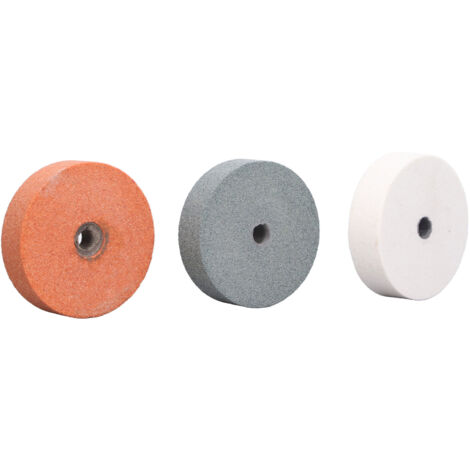 3 Pièces Meule Carbure de Silicium Meuleuse Polisseuse Roue Remplacement Affûtage Polissage Outil Ensemble Kit 75 10 20mm pour Polir Métal Céramique Marbre Travail du Bois