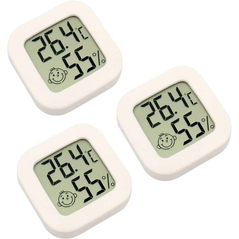 3 pièces mini thermomètre intérieur numérique hygromètre humidité température affichage LCD capteur Bluetooth thermomètre sans fil pour la maison, bureau, hygromètre numérique