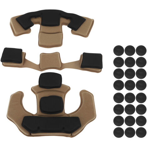 3 Pièces Mousse Mémoire Coussinets de Protection pour Casque Moto Scooter Vélo Universel Brun